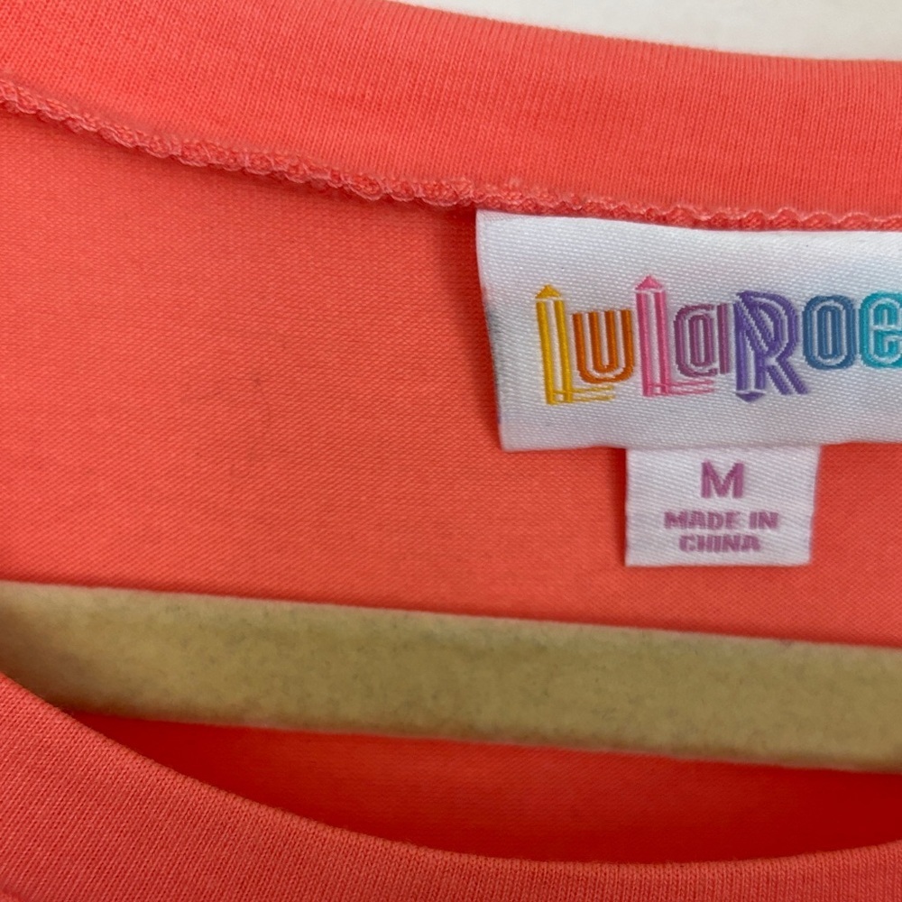 LuLaRoe Vibrant Coral dress - Picture 2 of 2